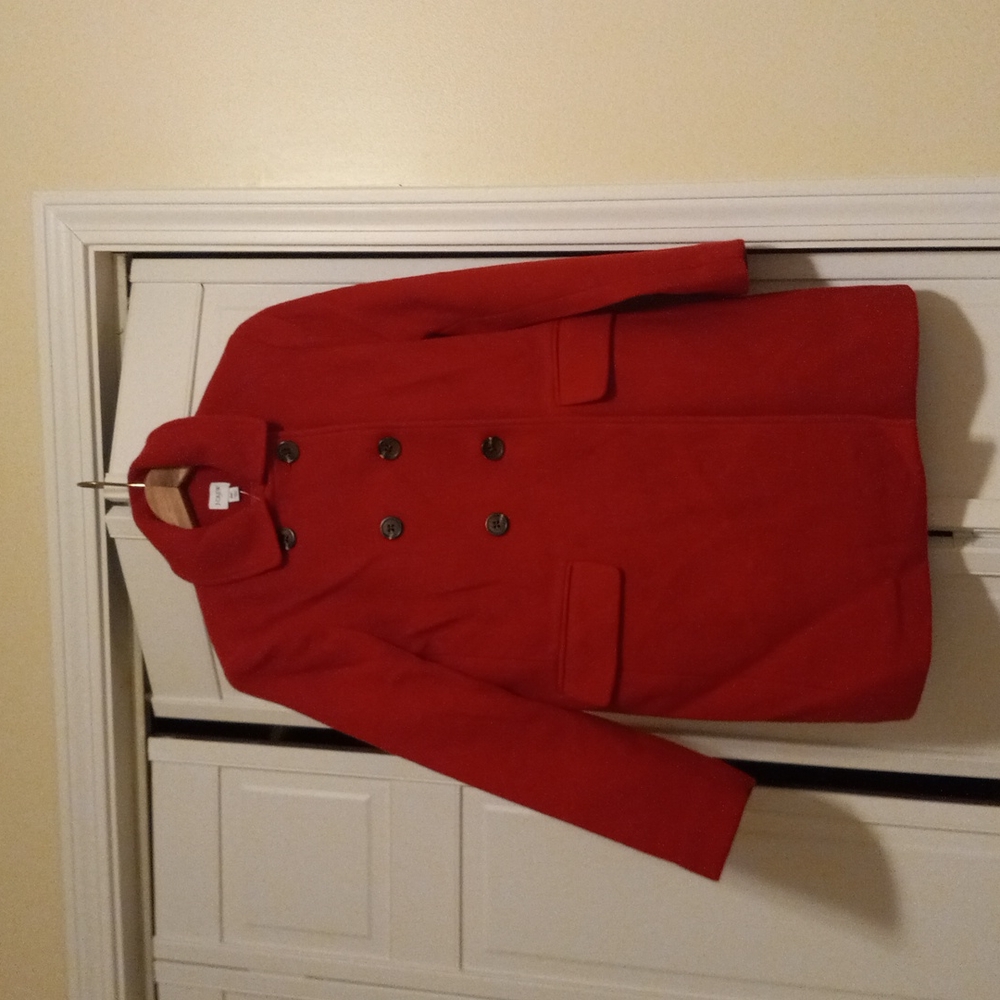 J. Crew winter coat red, size 6P. NWT